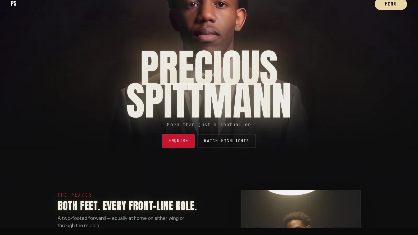 Startseite von Precious Spittmann, umgesetzt von Hypex Media